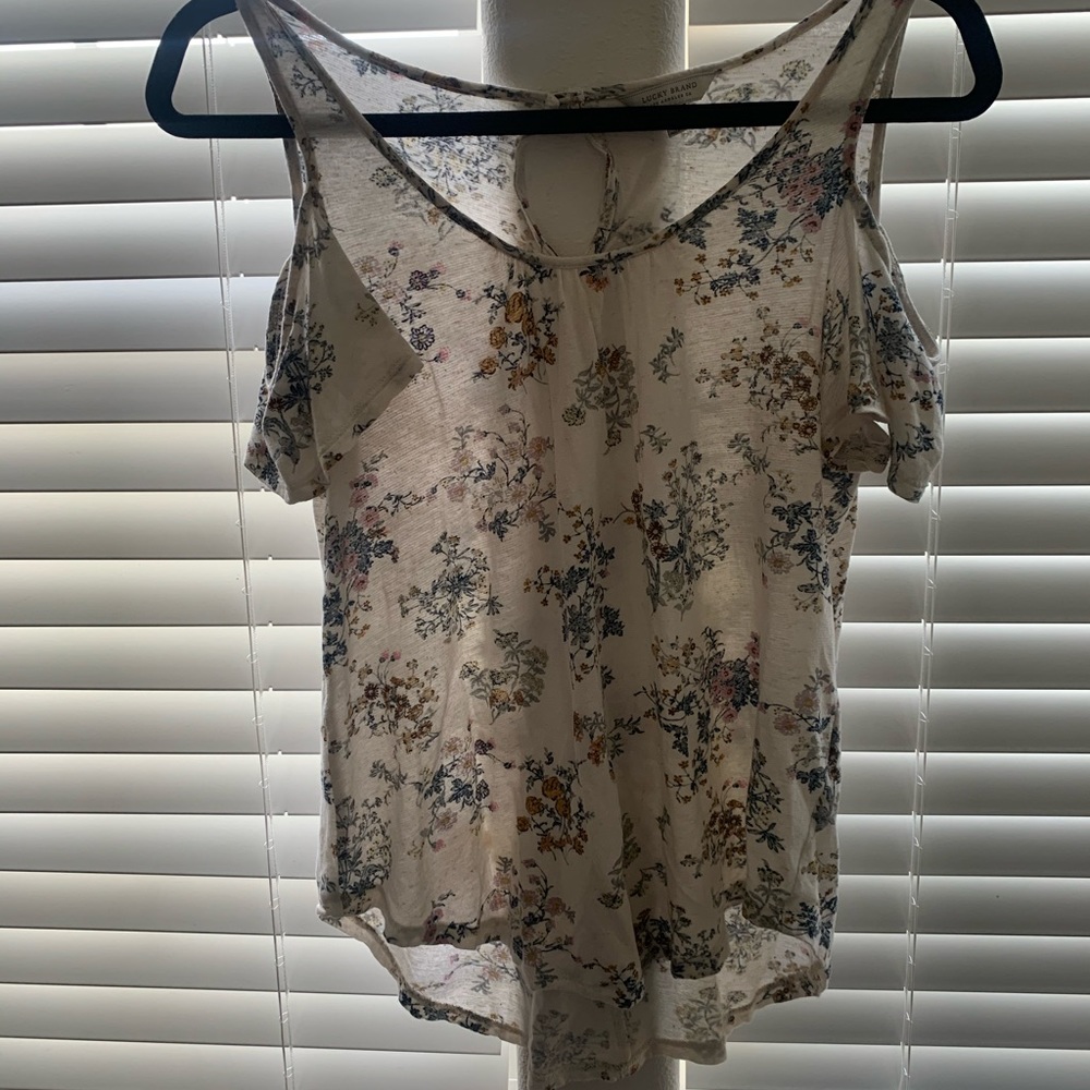 Off the shoulder floral blouse